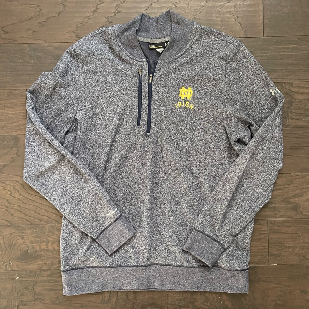 Under Armour NCAA Notre Dame Fighting Irish 1/4 Zip Pullover Sweatshirt Large